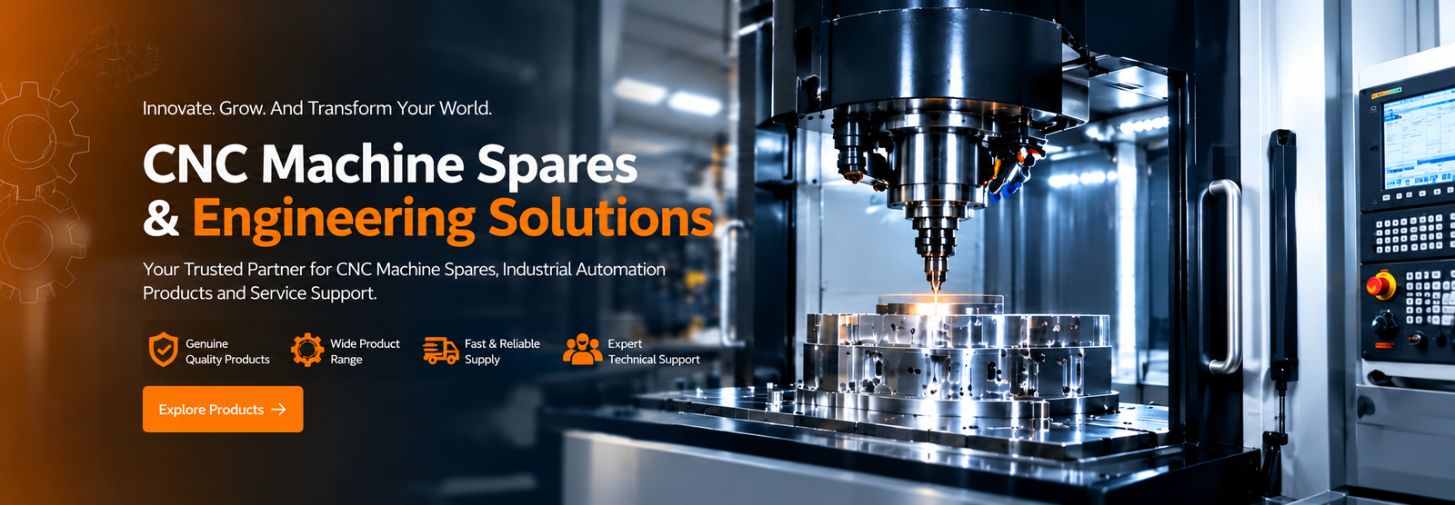 CNC Machine Spares & Engineering Solutions. Your trusted partner for CNC machine spares, industrial automation products and service support. Explore products.